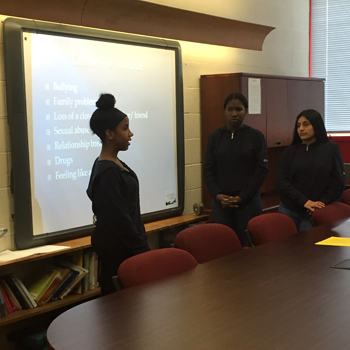 Child Guidance Guides TOR Eighth Graders in  Developing Suicide Prevention Project